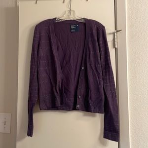 Purple cardigan